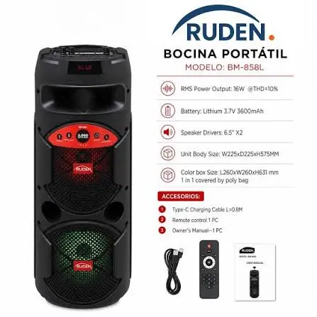 Bocina 3000 watt ruden's photo #1