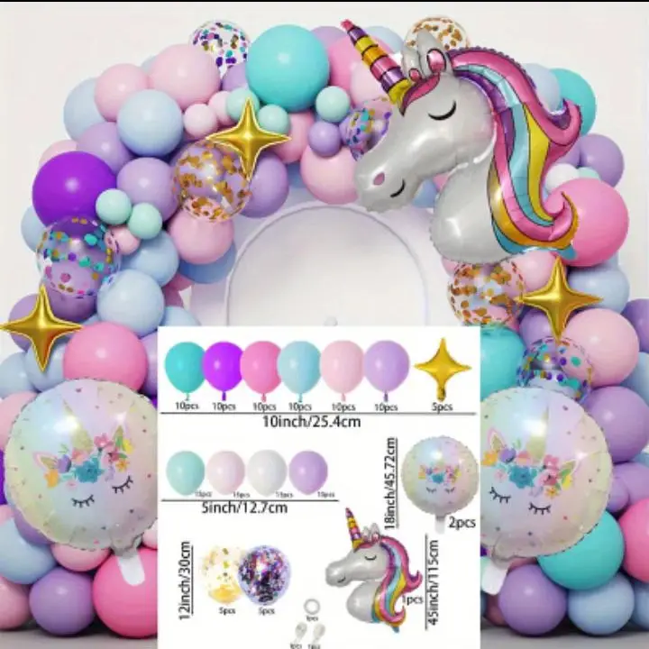 Set de globos de unicornio's photo #1