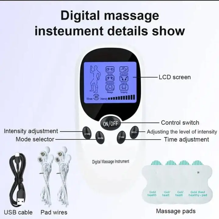 Masajeador / Electroestimulador muscular para relajación y estimulación — imagen 3