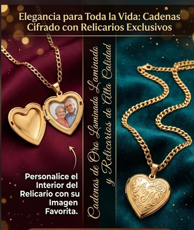 Relicario perzonaliza le de oro laminado's foto | el encanto |  BizneCubano