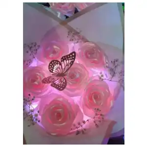 Flores eternas + envoltura para regalos miniatura 6