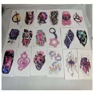 Tatuajes temporales pequeños miniatura 3