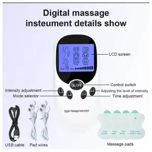 Masajeador / Electroestimulador muscular para relajación y estimulación miniatura 3
